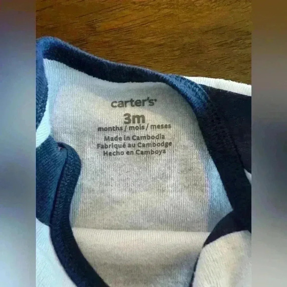 Set Of 3. Carters Boys 03 Months One Piece Outfit Stripes - Picture 9 of 10